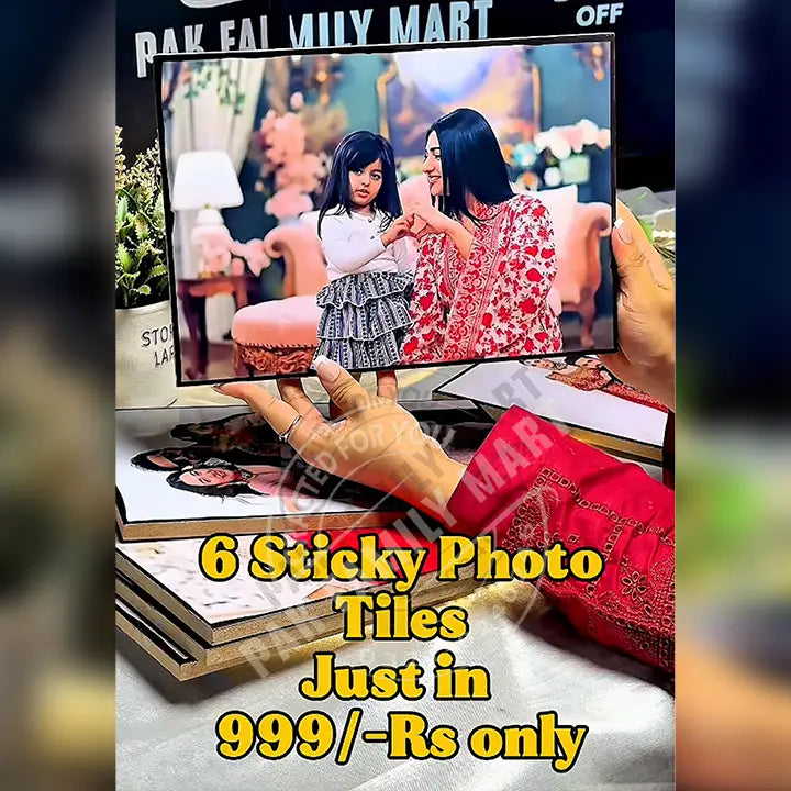 6 Sticky Photo-Tiles Just in 999/-Rs