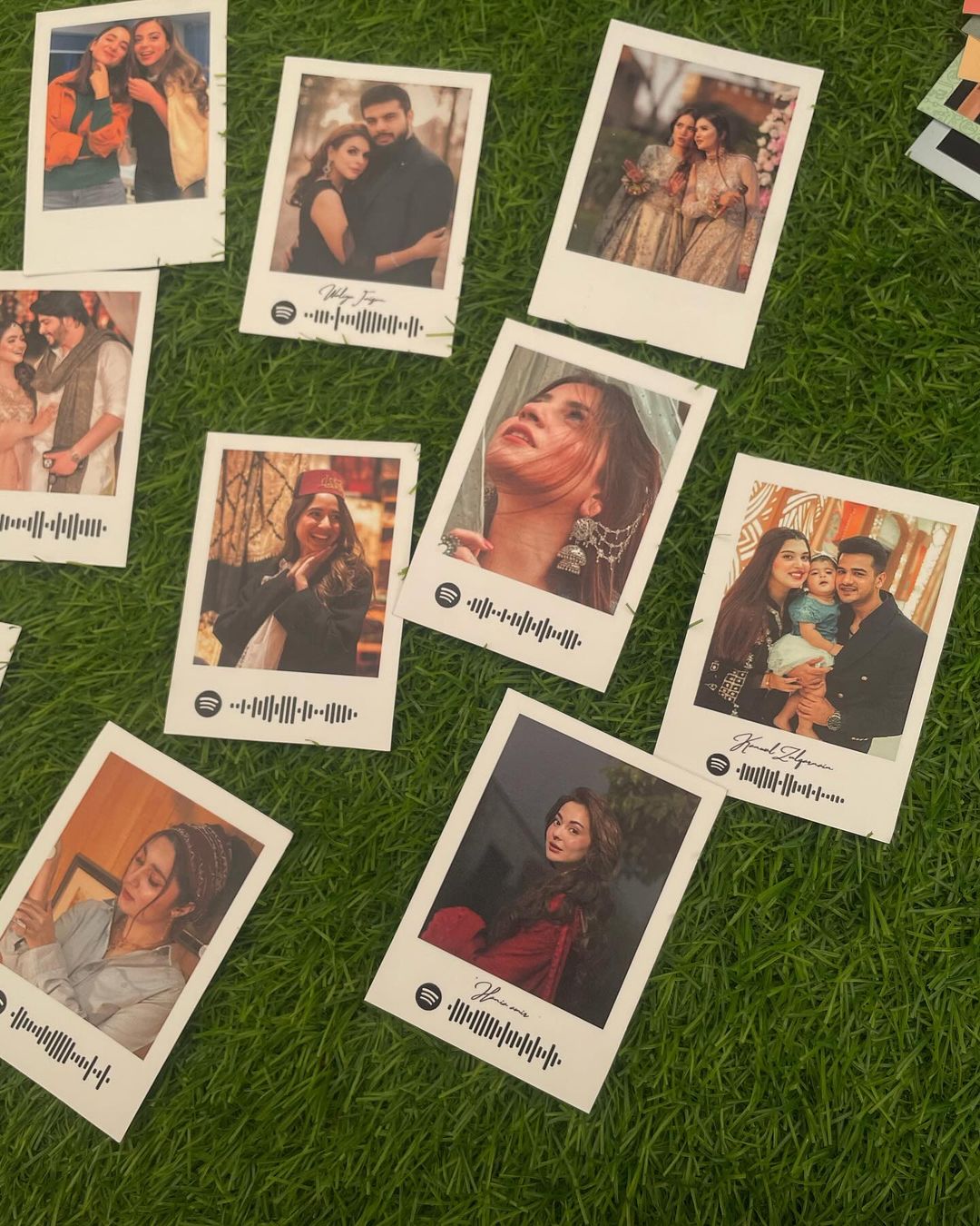 8 Polaroids With Text Written Under Photo