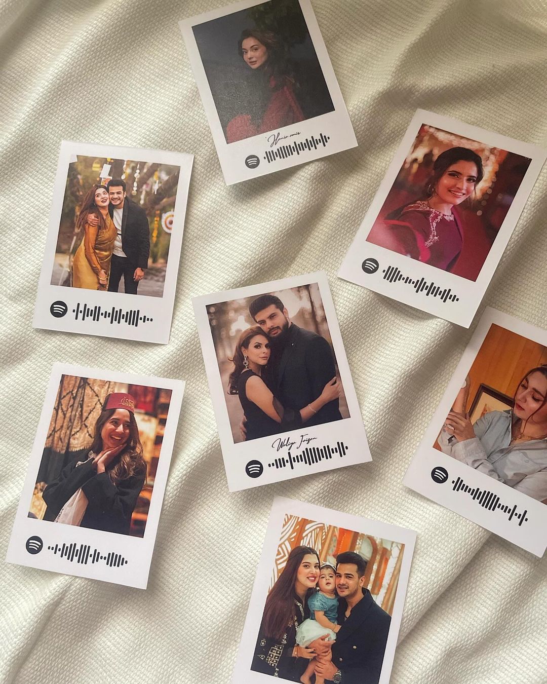 8 Polaroids With Text Written Under Photo