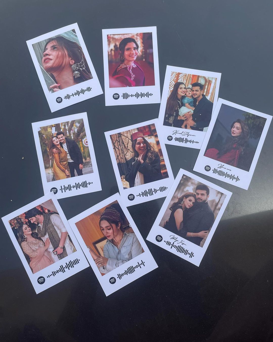 8 Polaroids With Text Written Under Photo