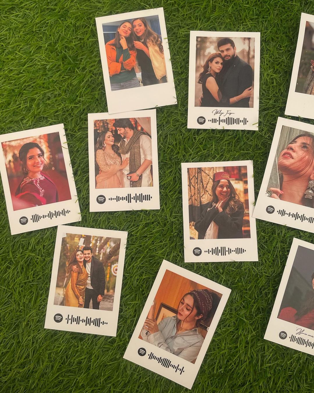 8 Polaroids With Text Written Under Photo