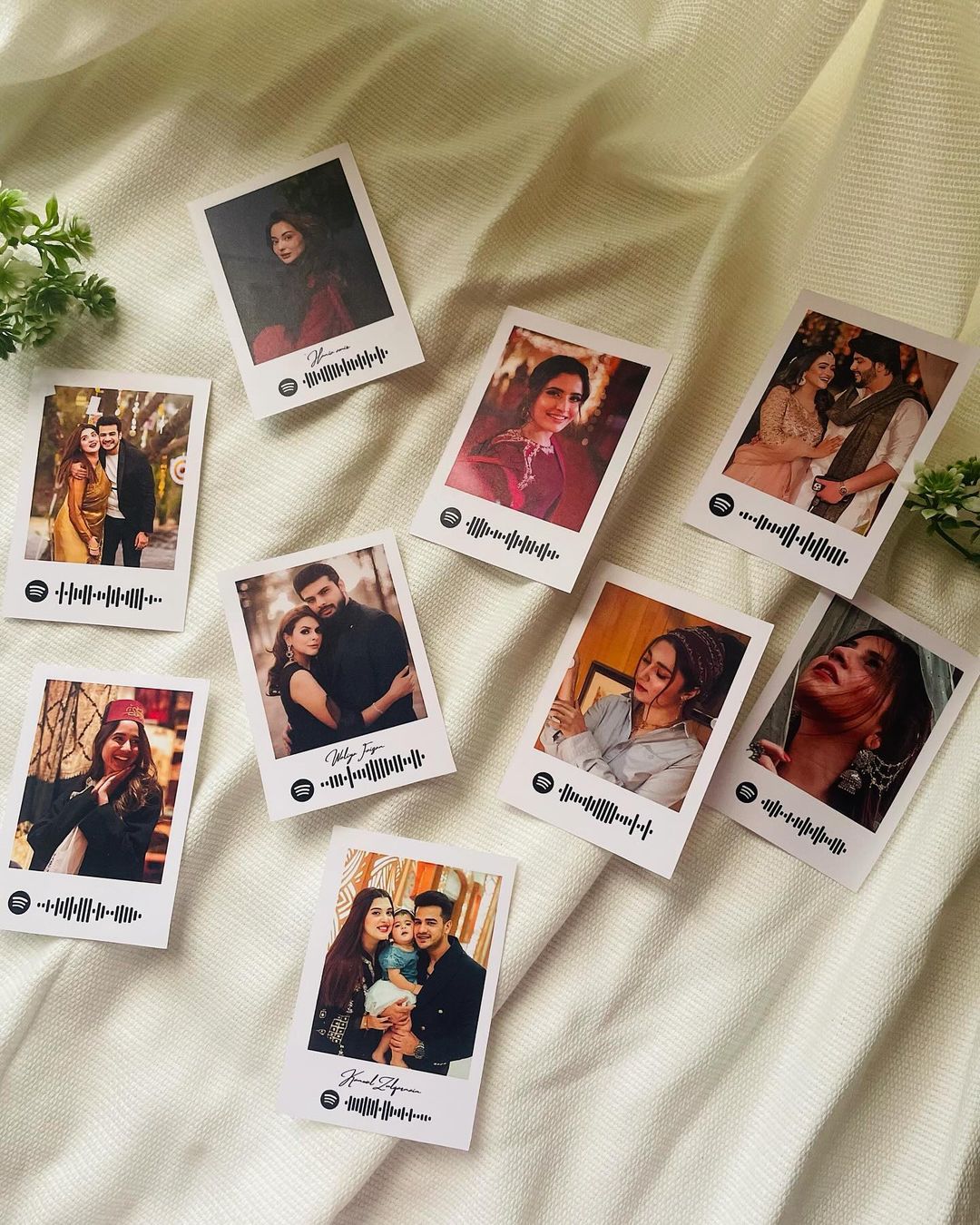8 Polaroids With Text Written Under Photo