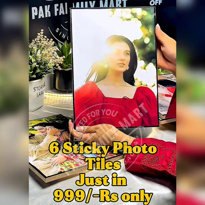 6 Sticky Photo-Tiles Just in 999/-Rs