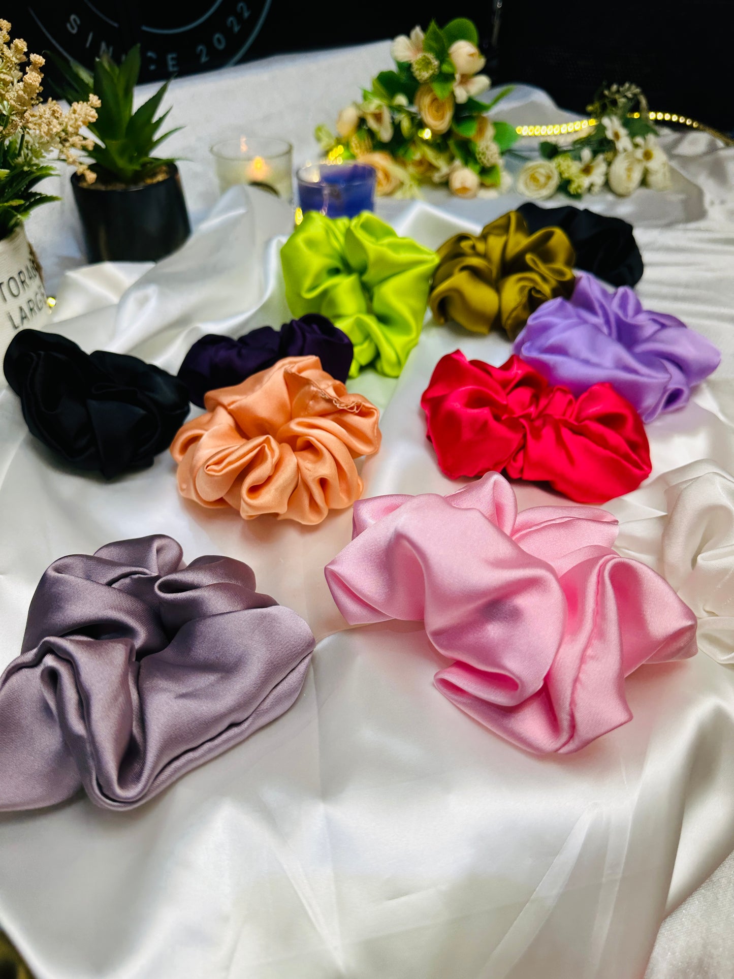 Box of Handmade Silk Scrunchies