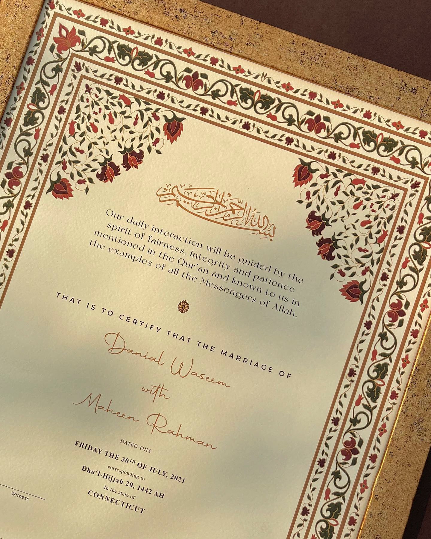 Always & Forever Nikkah Frames & Nikkah Certificates