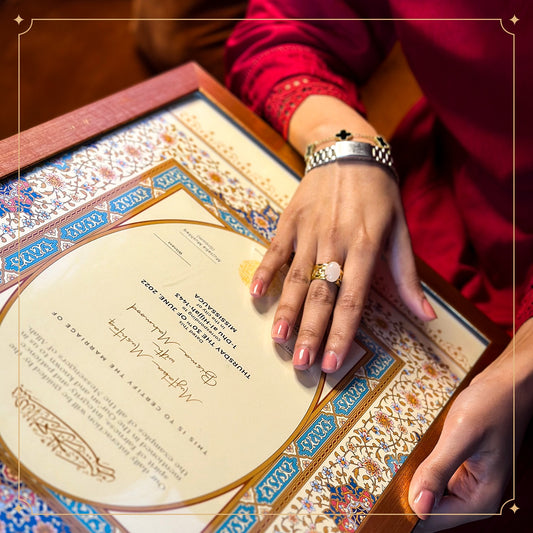 Meena Tauri Collection - #3 Amal Soaim Nikkah Certificates & Nikkah Frames