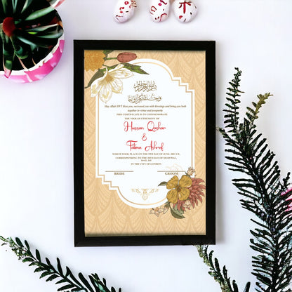 Black Border Nikkah Frames