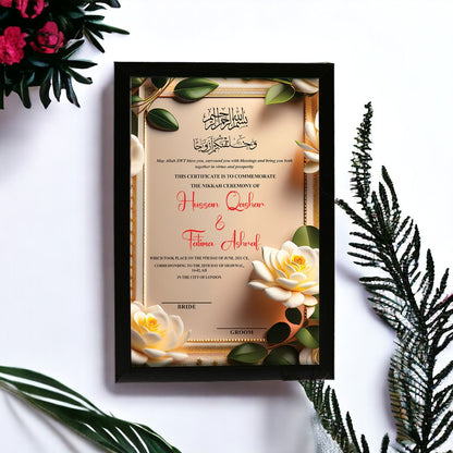 Black Border Nikkah Frames