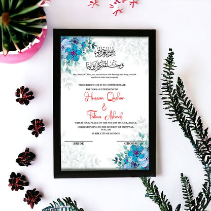 Black Border Nikkah Frames