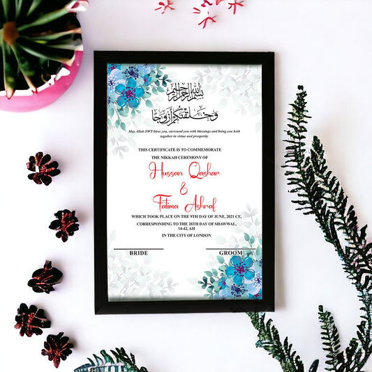 Black Border Nikkah Frames