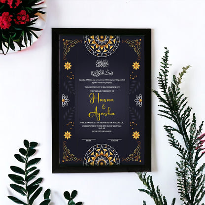 Black Border Nikkah Frames