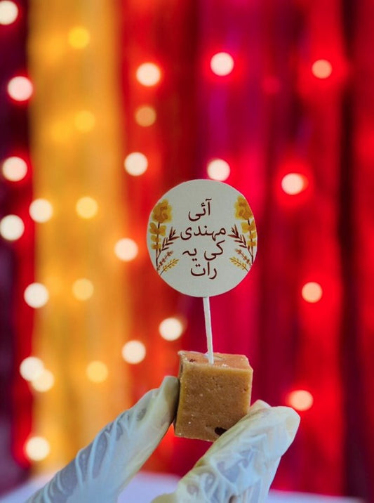 AE MEHNDI KI YEH RAAT (Sweet Topper) ( Mithai Tag) (Mithai Toopers