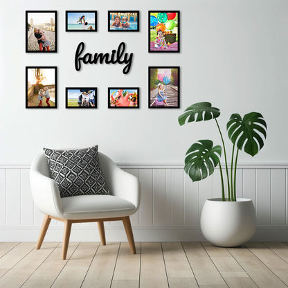 Set of 8 Photo Tiles & Wooden Sign